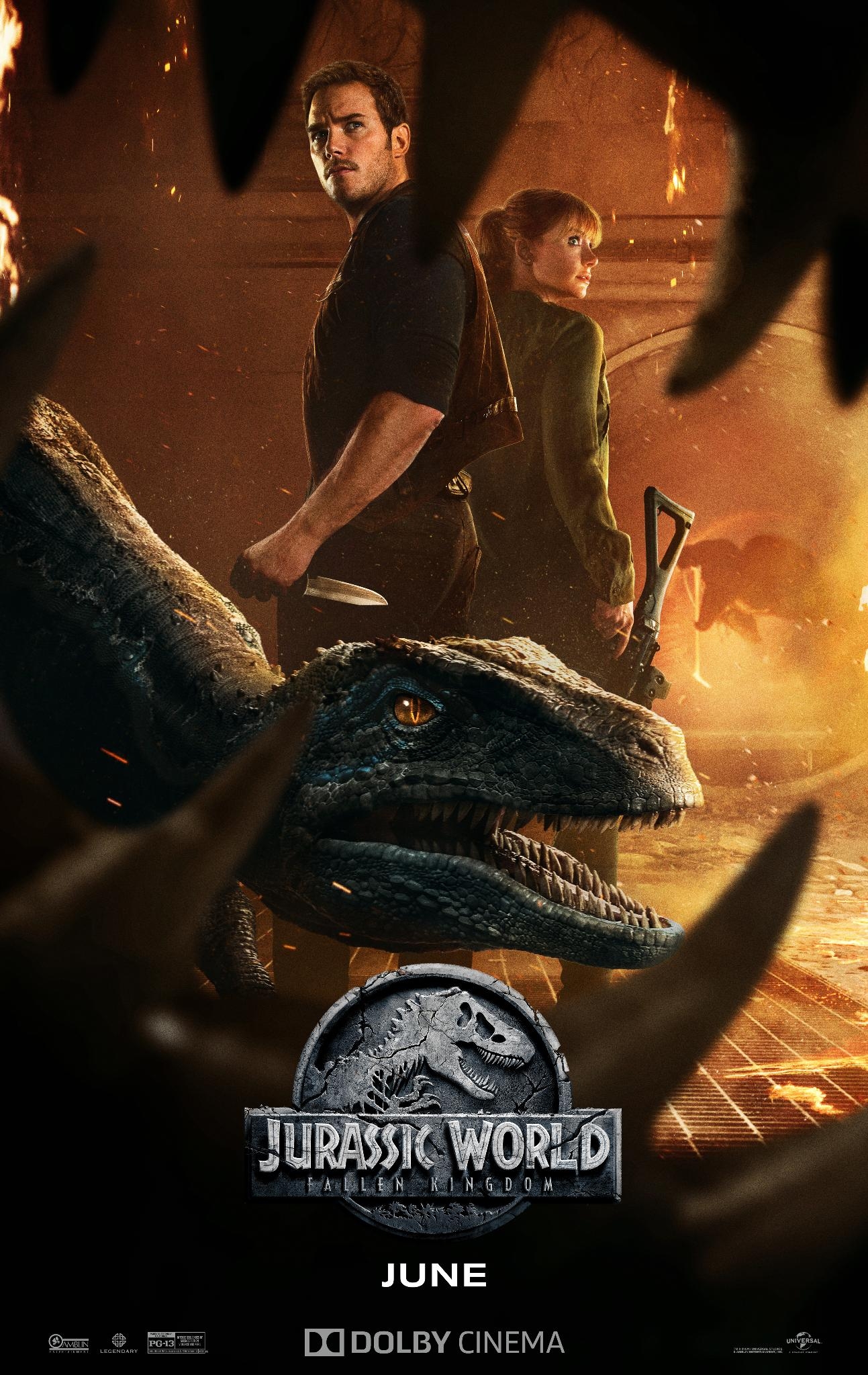 1300x2050 Chris Pratt, Bryce Dallas Howard & Blue Face The Indoraptor In A, Phone