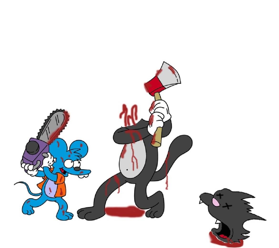 1180x1050 Itchy Scratchy wallpaper, Desktop