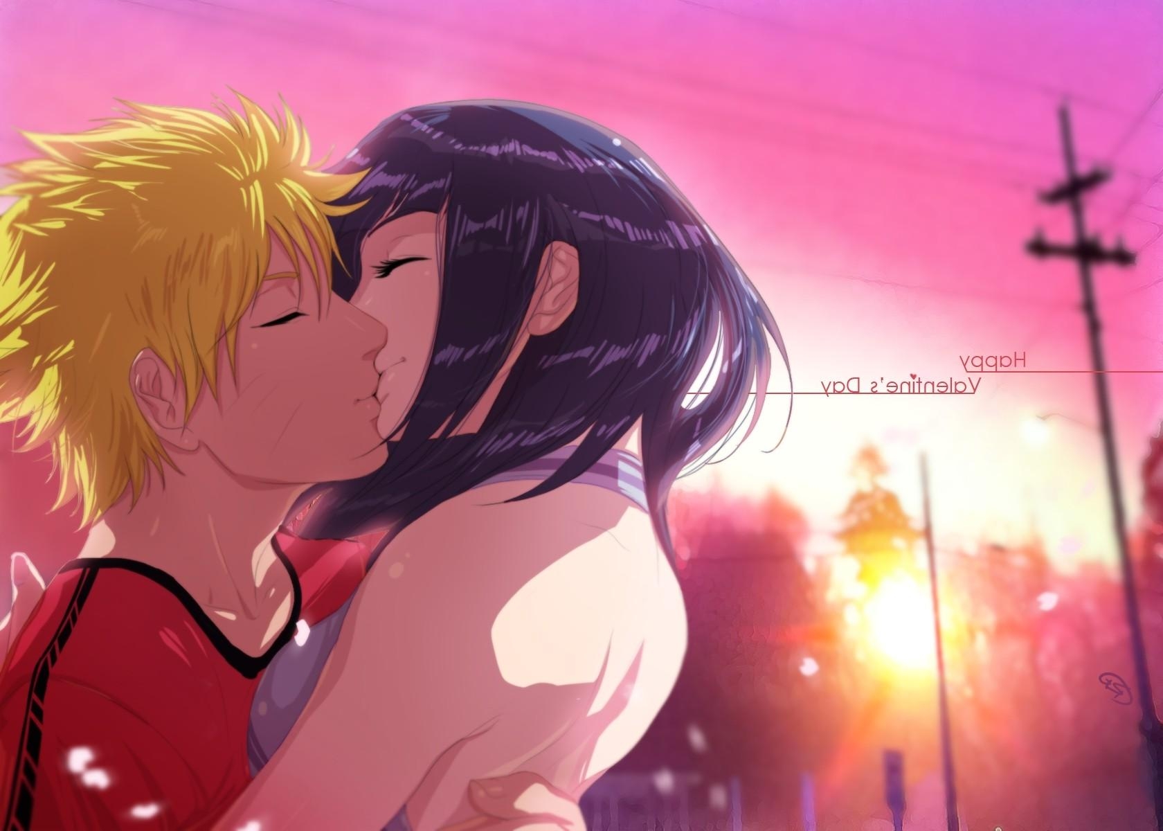 1680x1200 Naruto Shippuuden, Uzumaki Naruto, Hyuuga Hinata, Anime, Kissing, Desktop