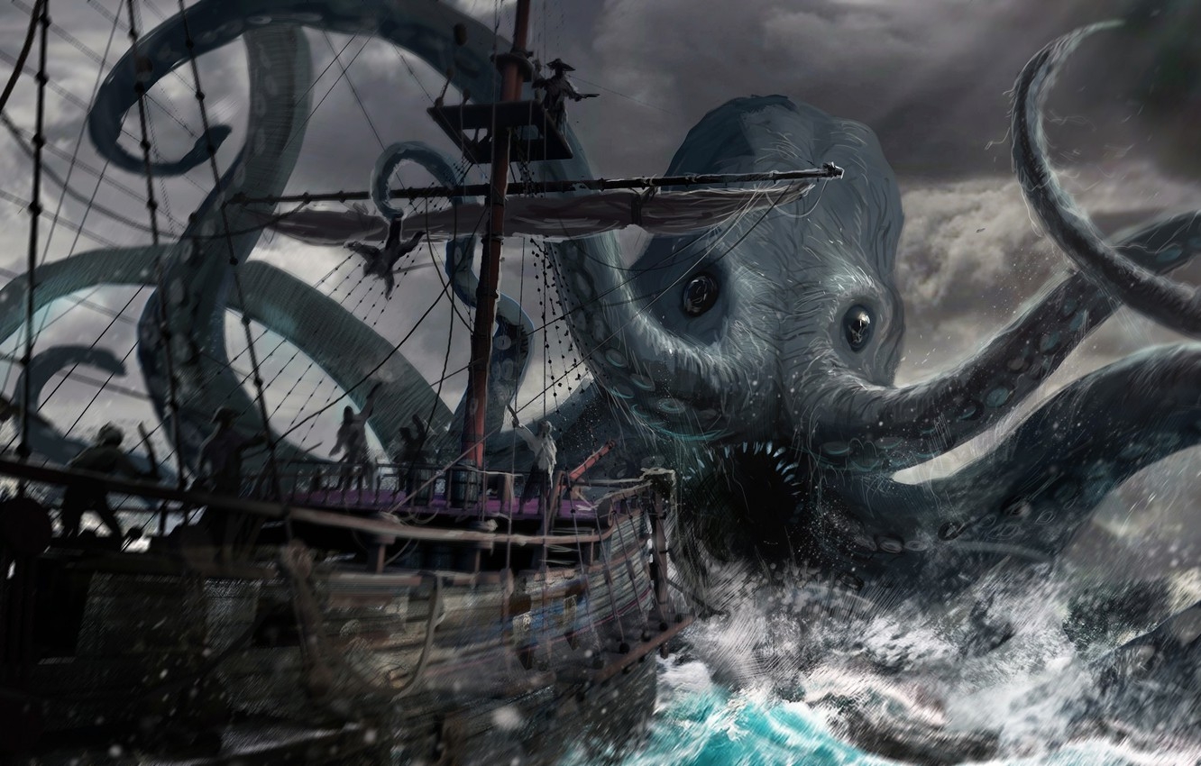 1340x850  kraken desktop wallpaper, Desktop