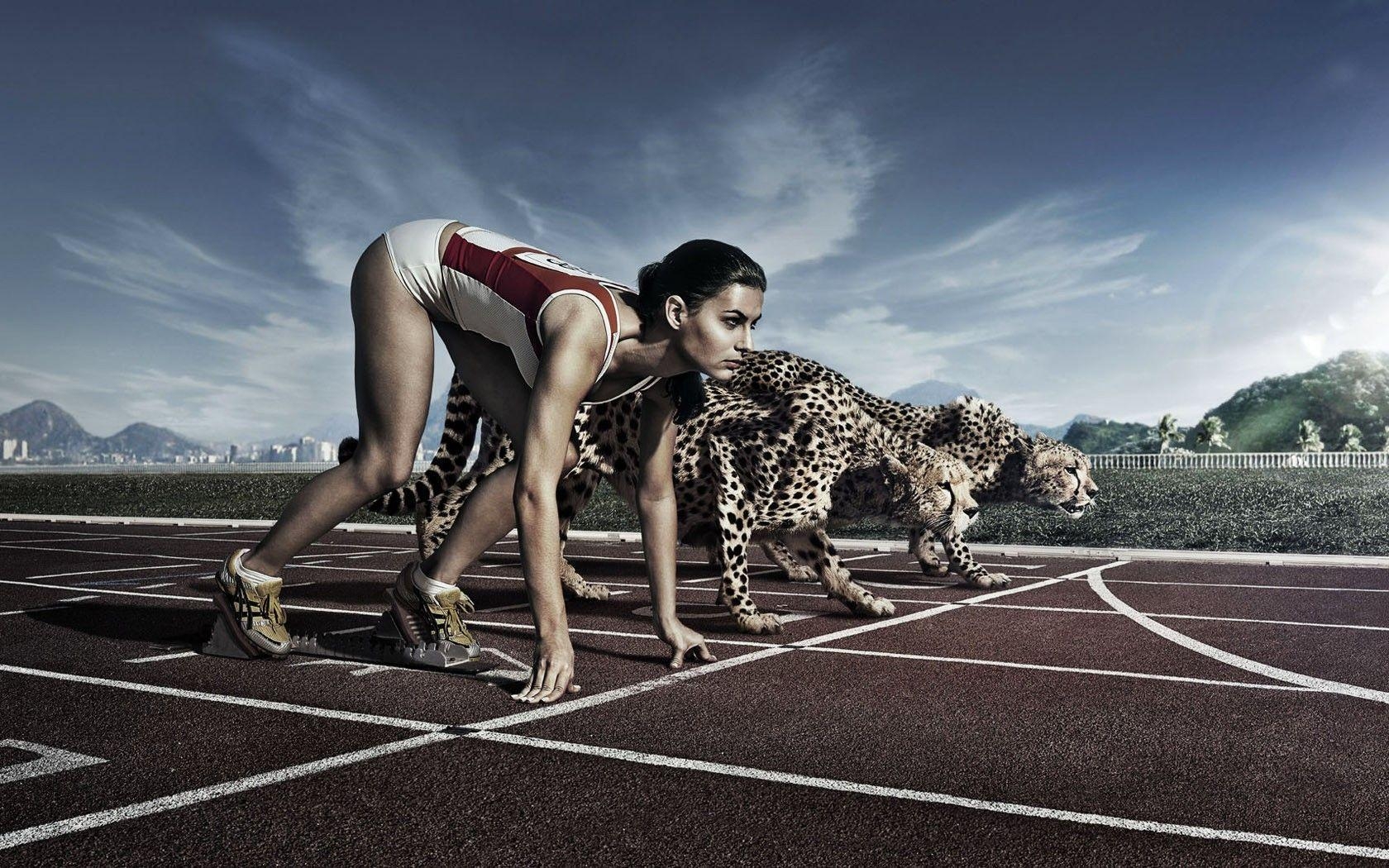 1680x1050 sport, nike, panther, girl, run, aligned, athletics, hd, wallpaper, Desktop