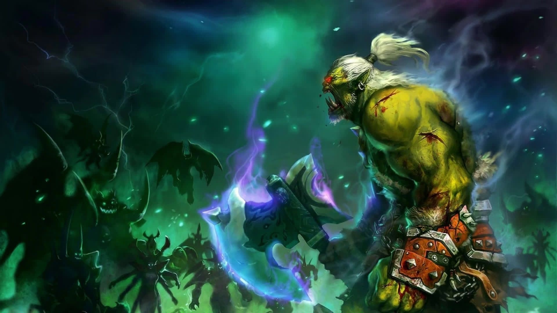 1920x1080 1920x World Of Warcraft Warrior Orc Live Wallpaper The Red, Desktop