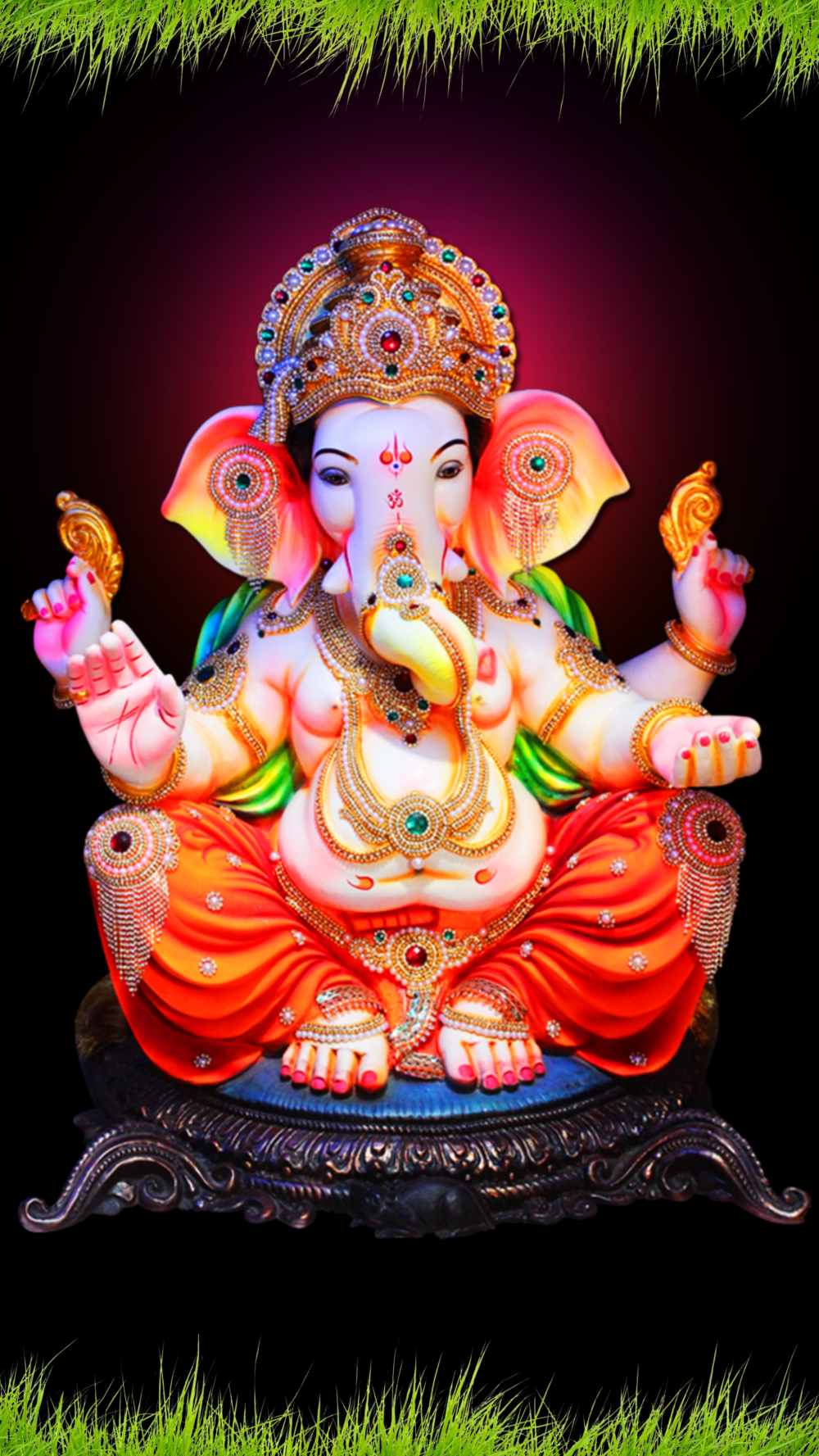 1000x1780 Ganesh ji wallpaper Black Background, Phone