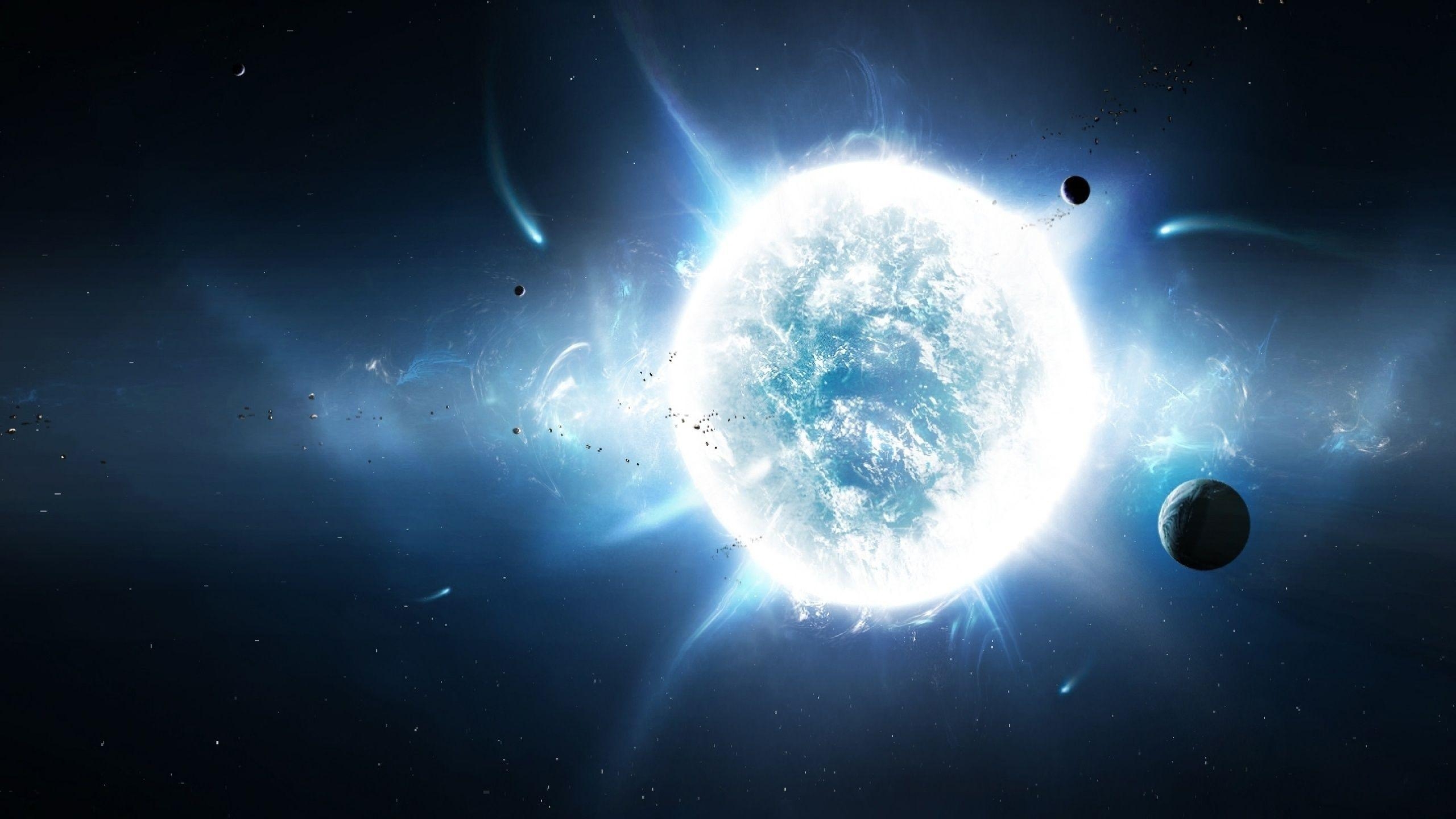 2560x1440 Space. Binary star, Sirius b, Planets, Desktop