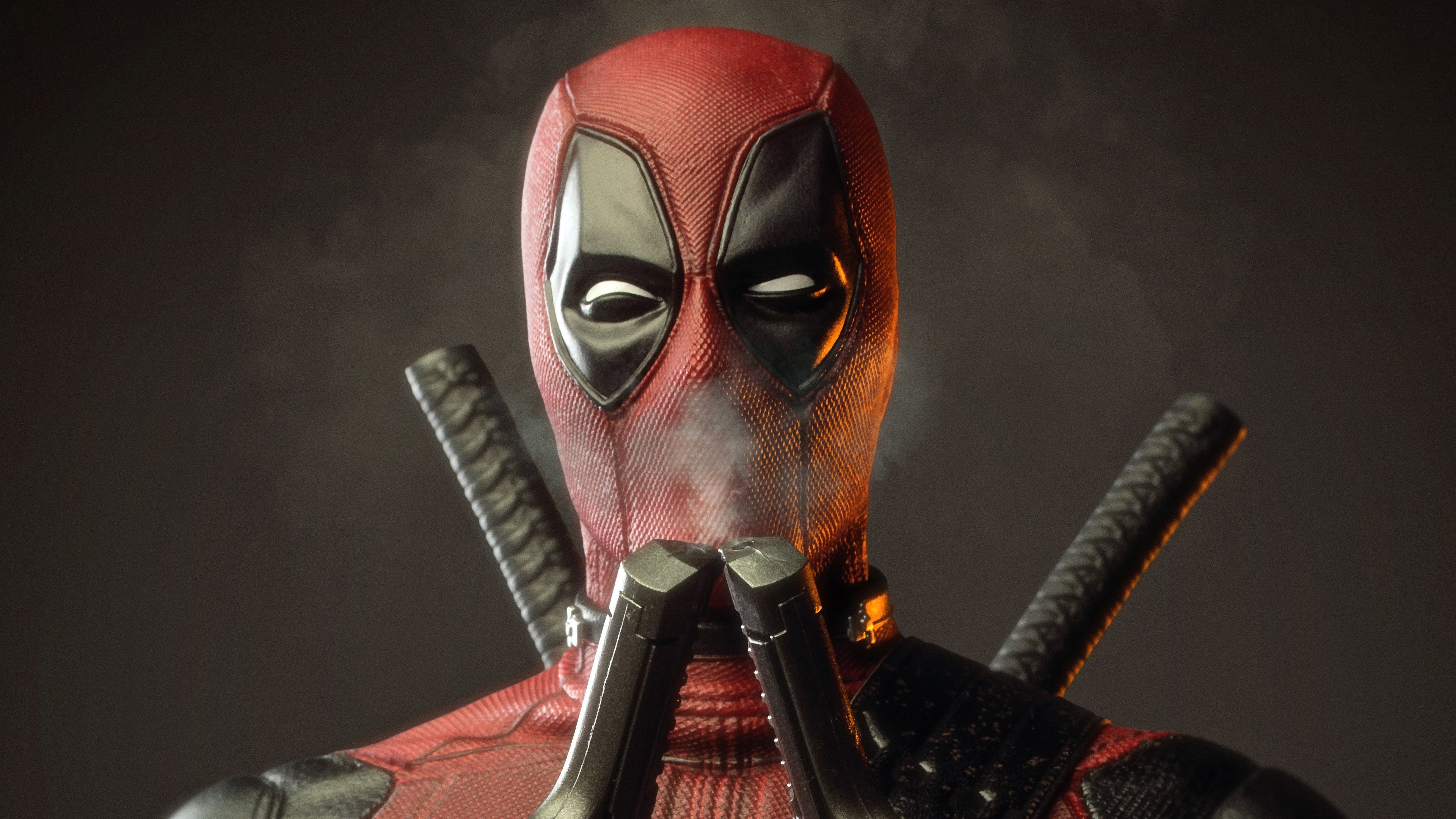 3840x2160 Wallpaper 4k Deadpool Smelling Smoke Of Two Guns 4k Wallpaper, Desktop