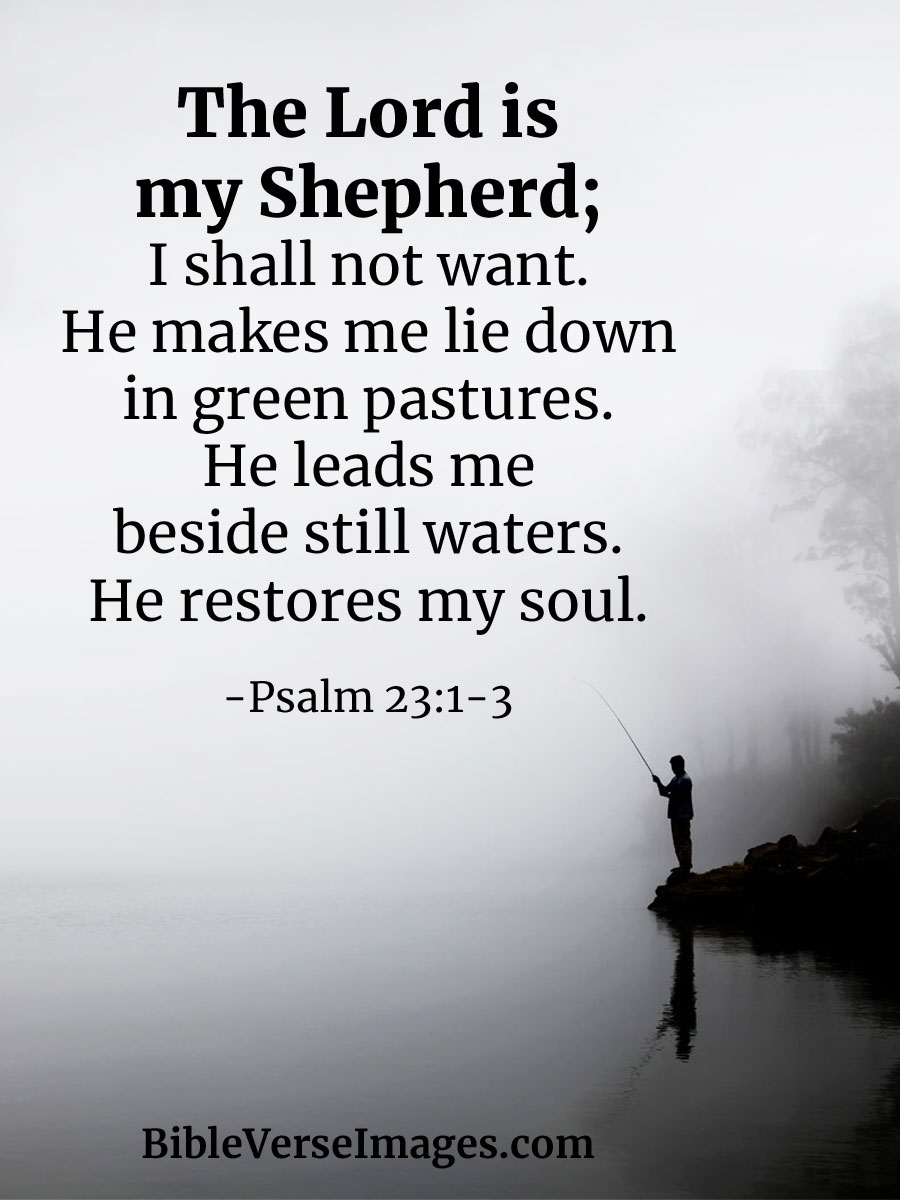 900x1200 The Lord is my Shepherd Quote Verse Image, Phone