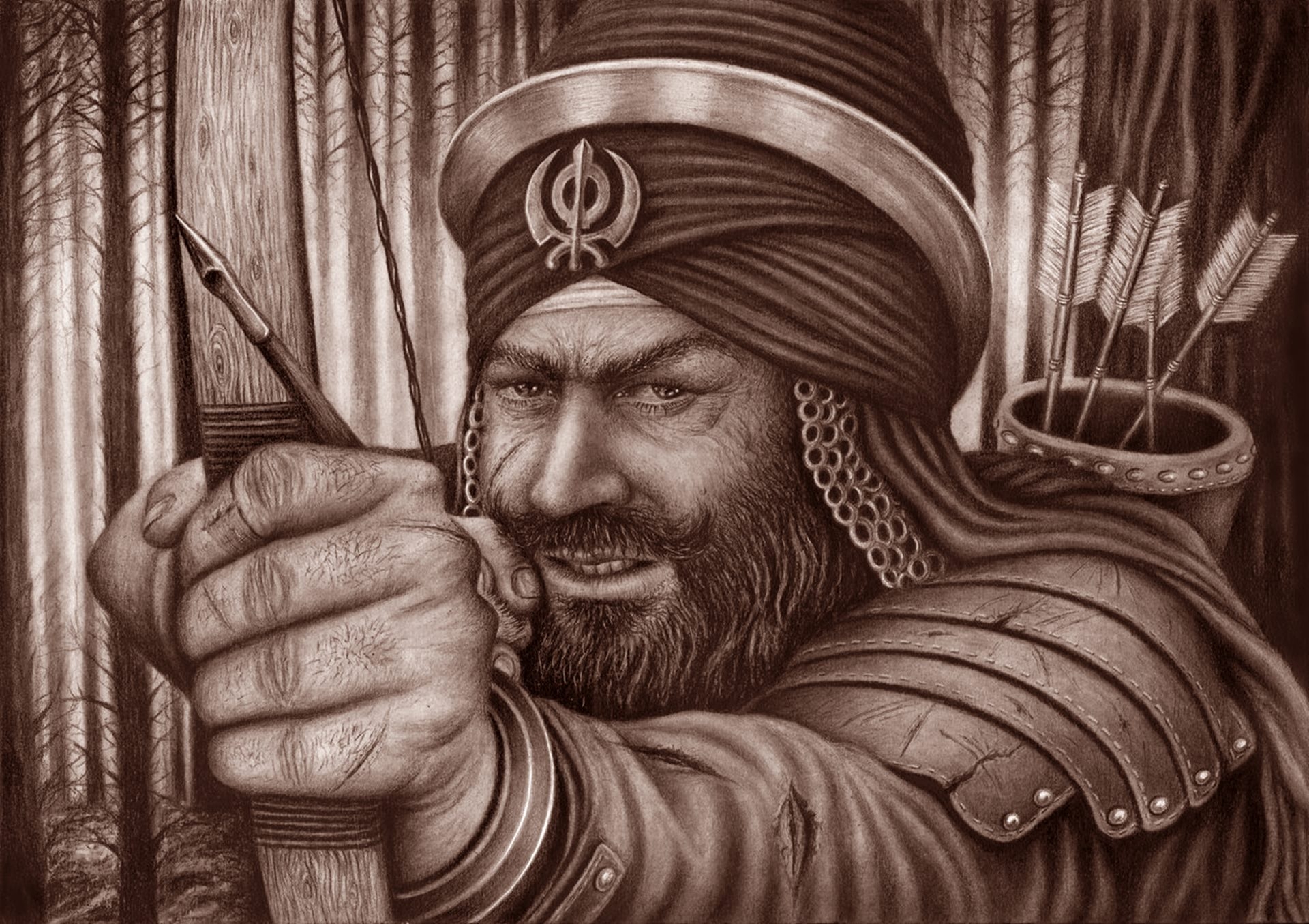 1920x1360 Baba Banda Singh Bahadur Easy Sketch, Desktop