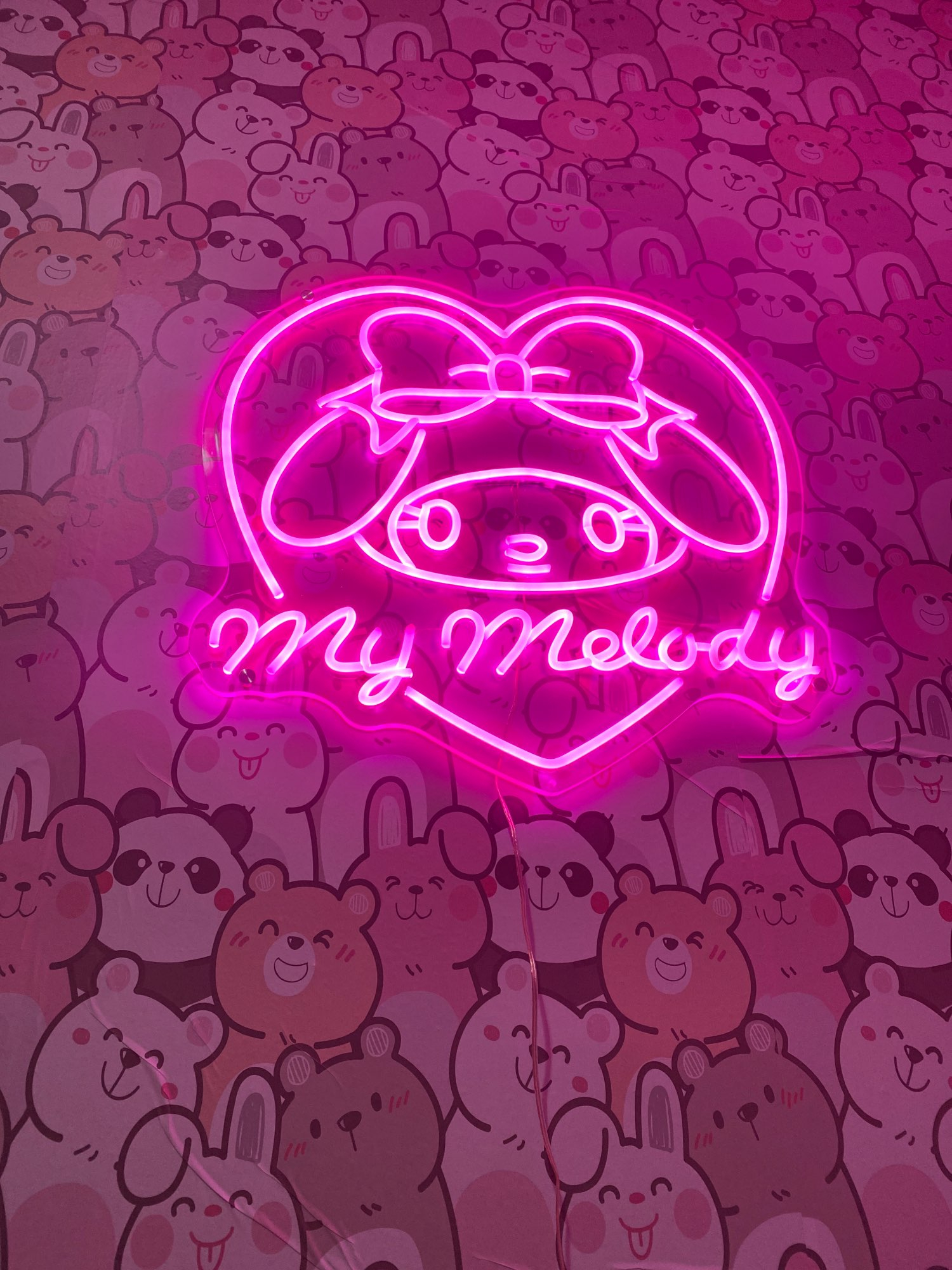 1500x2000 Aesthetic Cute My Melody Neon Sign Custom Decoracion Acrylic For Shop Party Gift Home Kawaii Anime Wall Room Decor, Phone