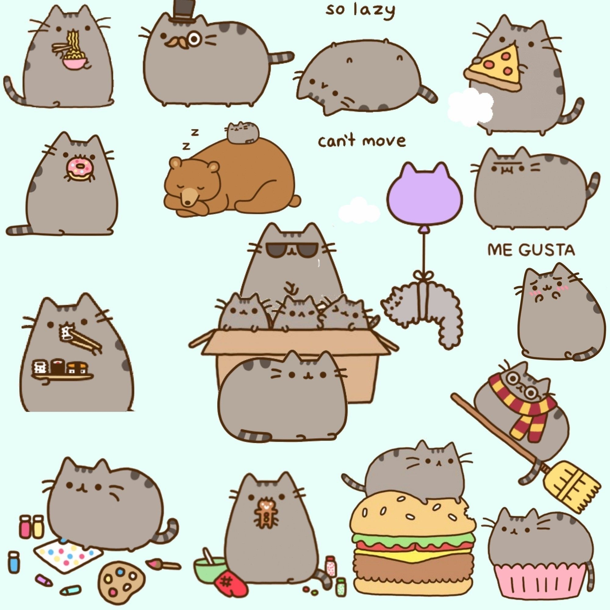 2000x2000 Best Wallpaper For Computers Image Cute Pusheen Cat Wallpaper & Background Download, Phone