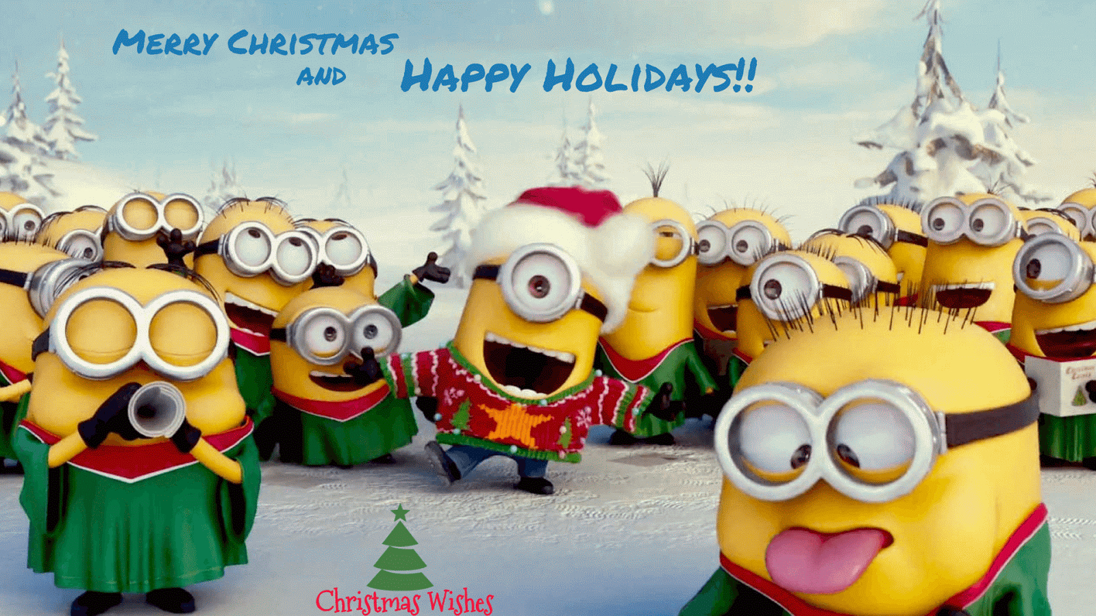 1600x900 Despicable Minions Wallpaper Desktop Christmas Picture to Pin, Desktop