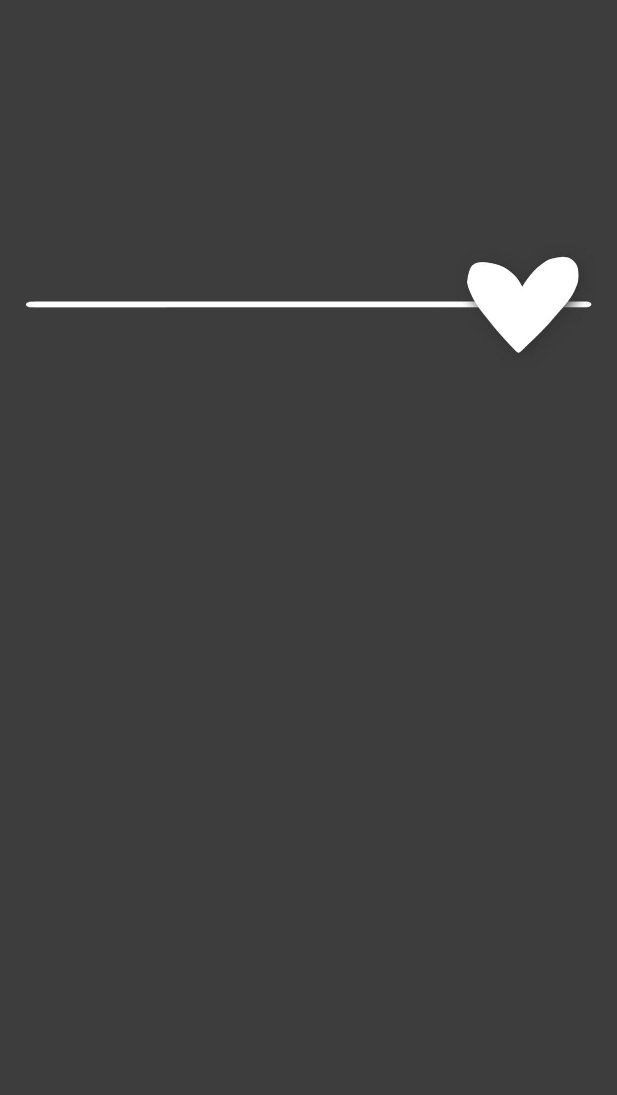 1250x2210 Black and White Heart Wallpaper, Phone