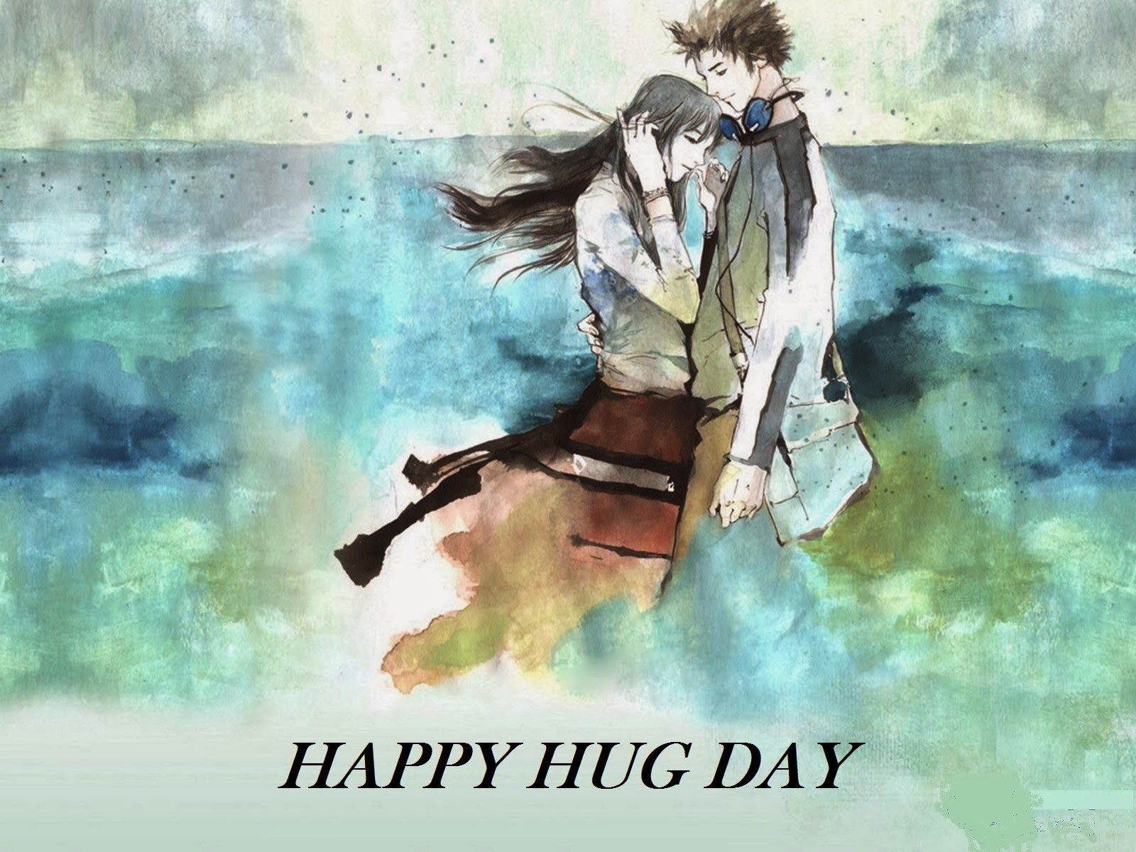 1600x1200 Hug hugging couple love mood people men women happy original anime poster wallpaperx1200, Desktop