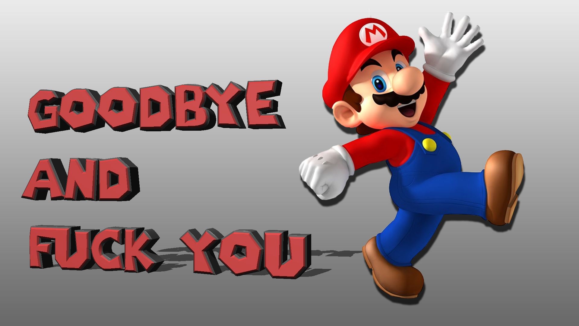 1920x1080 Supermario Good Bye And Fuck You Wallpaper [1920 x 1080], Desktop