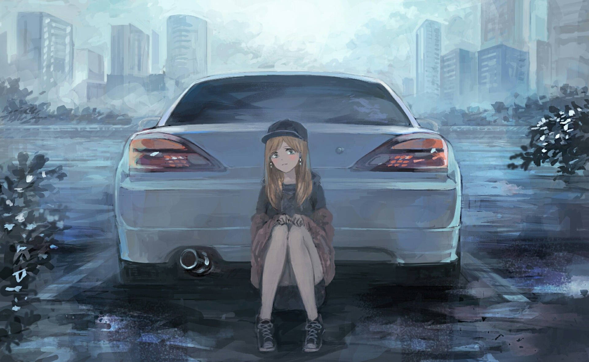 1920x1190 Car Anime Wallpaper, Desktop