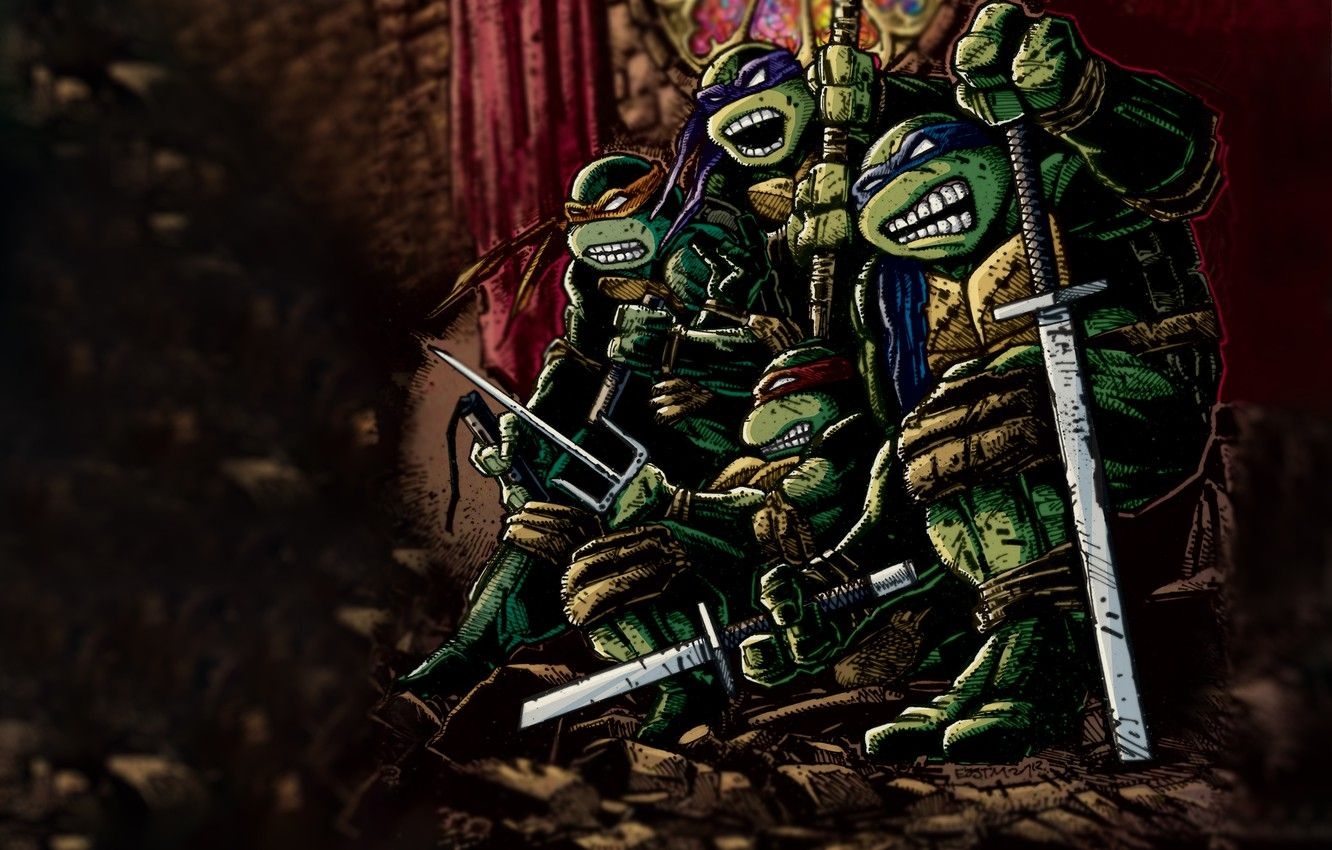 1340x850 Wallpaper TMNT, teenage mutant ninja turtles, donatello, leonardo, teenage mutant ninja turtles, michelangelo, comix, rafael image for desktop, section фильмы, Desktop