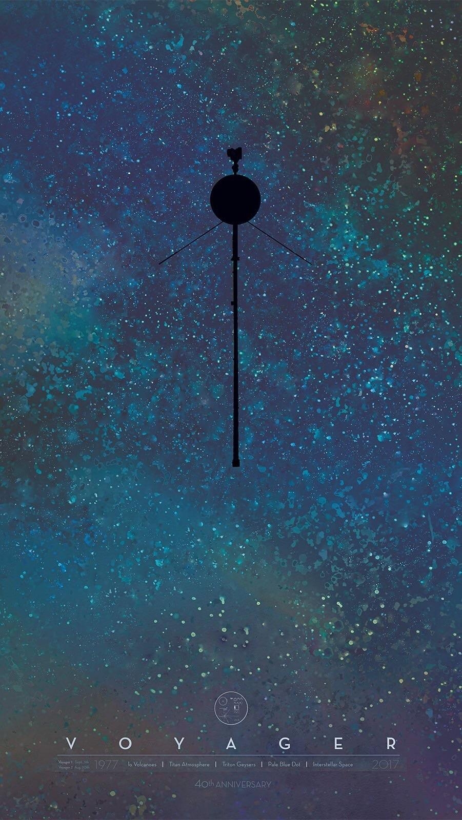 910x1600 Voyager 40th Anniversary iPhone wallpaper, Phone