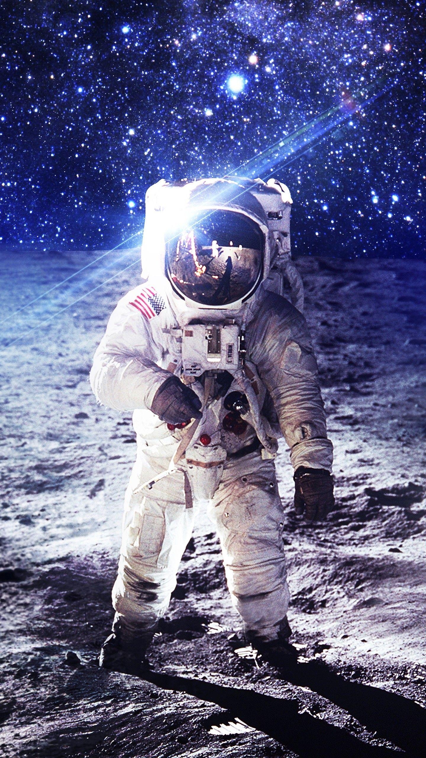 1440x2560 Space #NASA Astronaut on Moon 4K #wallpaper. Astronaut, Phone