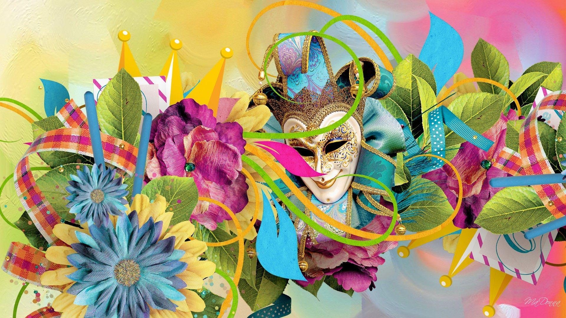 1920x1080 Flower: Carnival Colorful New Orleans Flowers Celebrate Brazil, Desktop