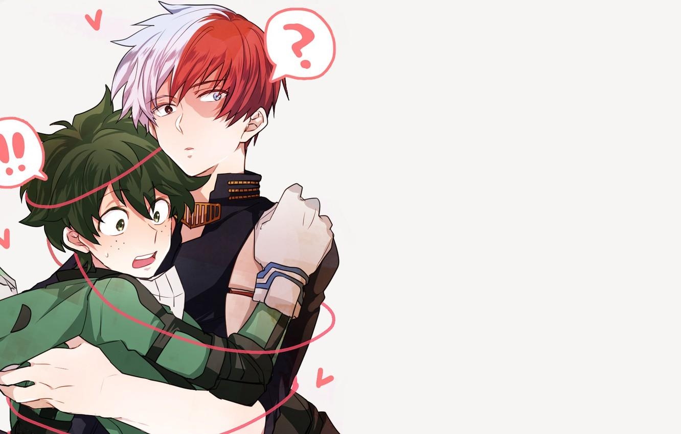 1340x850 Wallpaper Boku no Hero Academy, Todoroki Shouto, Izuku Midoriya, Desktop