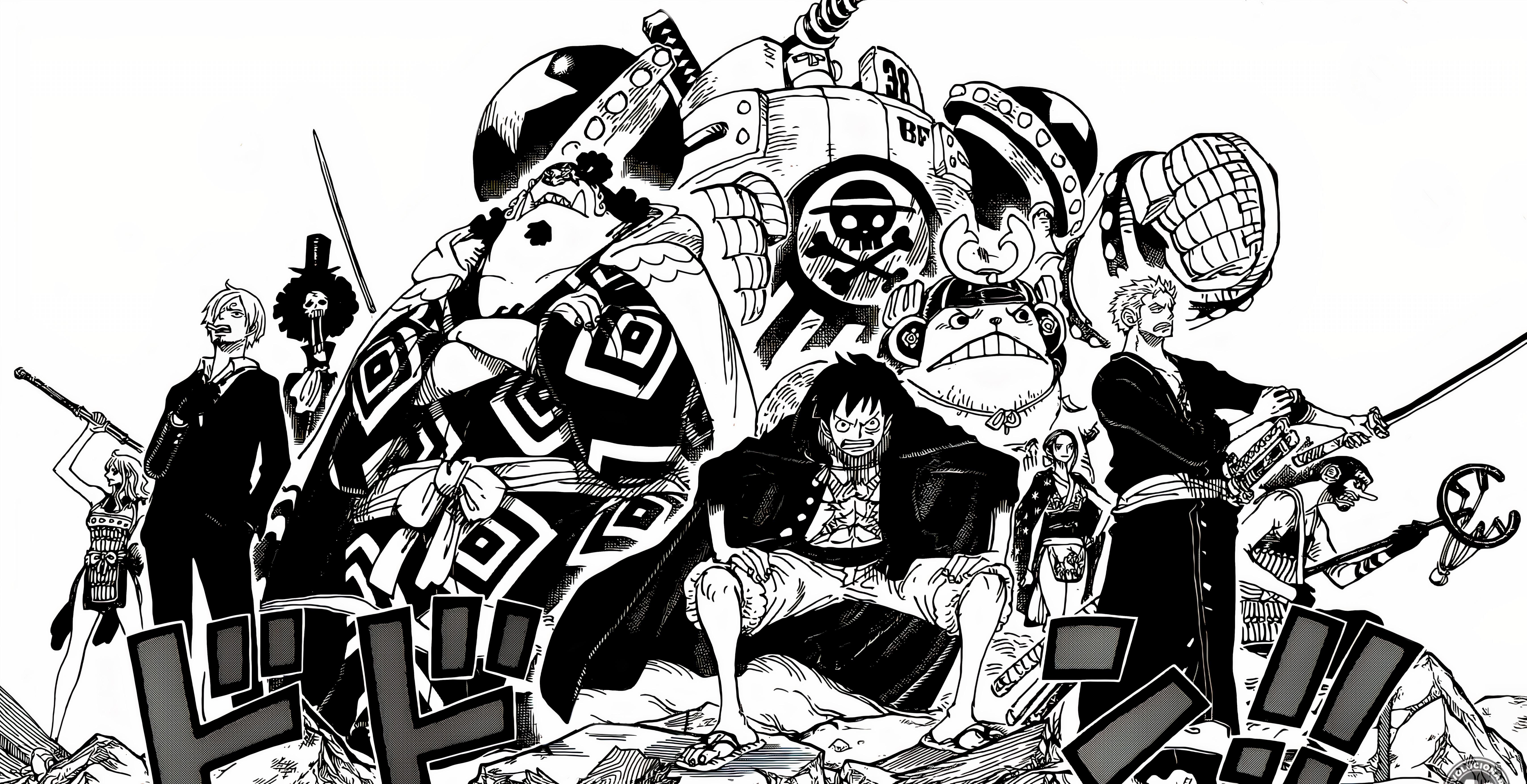 6840x3510 One Piece Wallpaper, I upscaled these image for anyone that wants them, Desktop