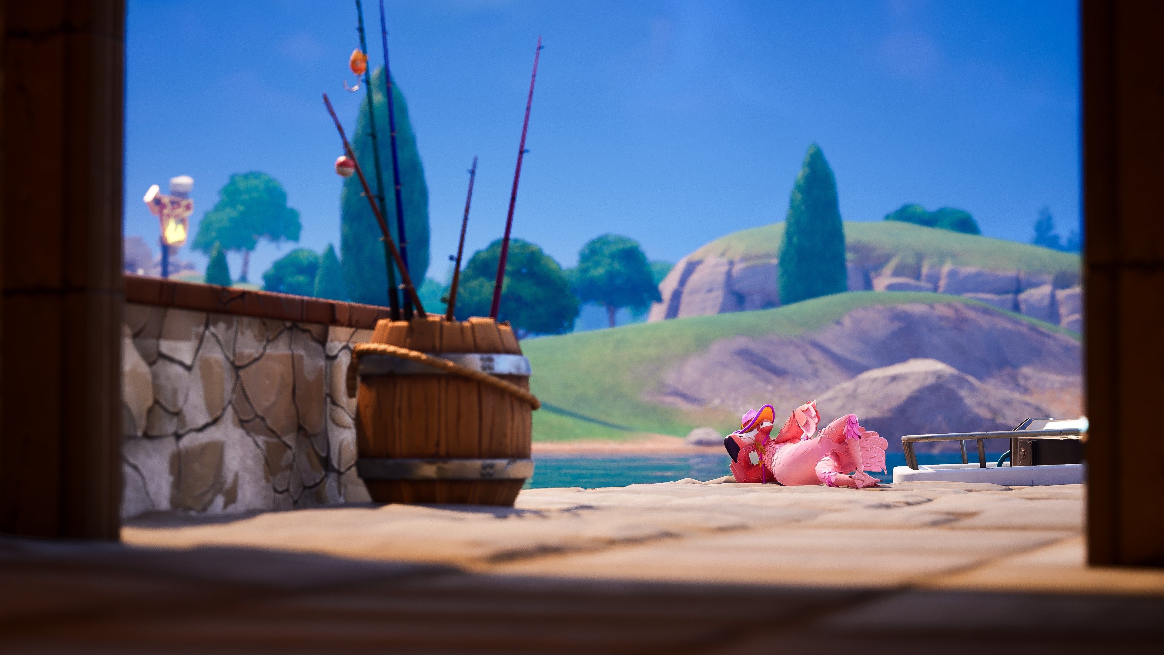 3840x2160 Tex Flamingo Fortnite wallpaper, Desktop