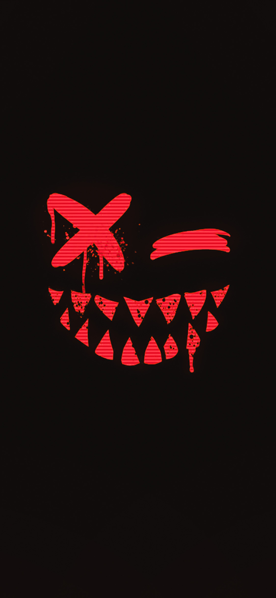 1130x2440 art smile dark horror face simple, Phone