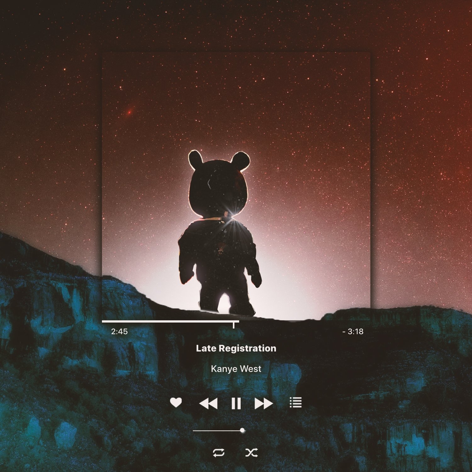 1500x1500 CM Designs Music Aesthetic Player Week + Lockscreen Day 6 (Kanye West Discography) A Wallpaper For EVERY Kanye Album 3 10 Late Regustration, Phone