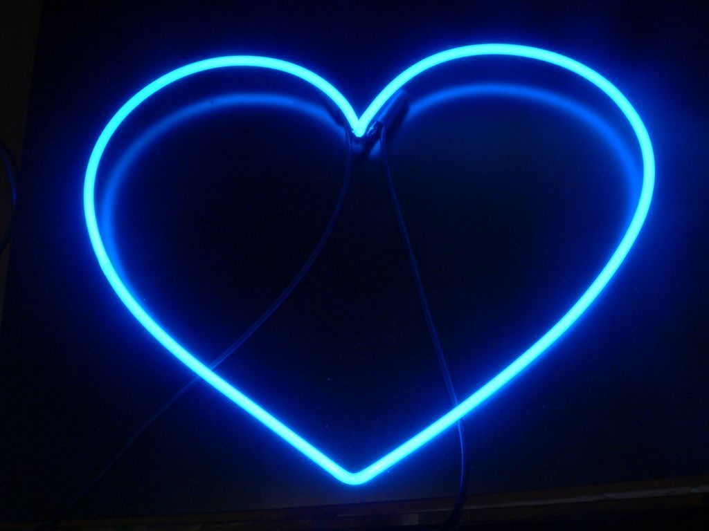 1030x770 Blue Aesthetic Neon Wallpaper, Desktop