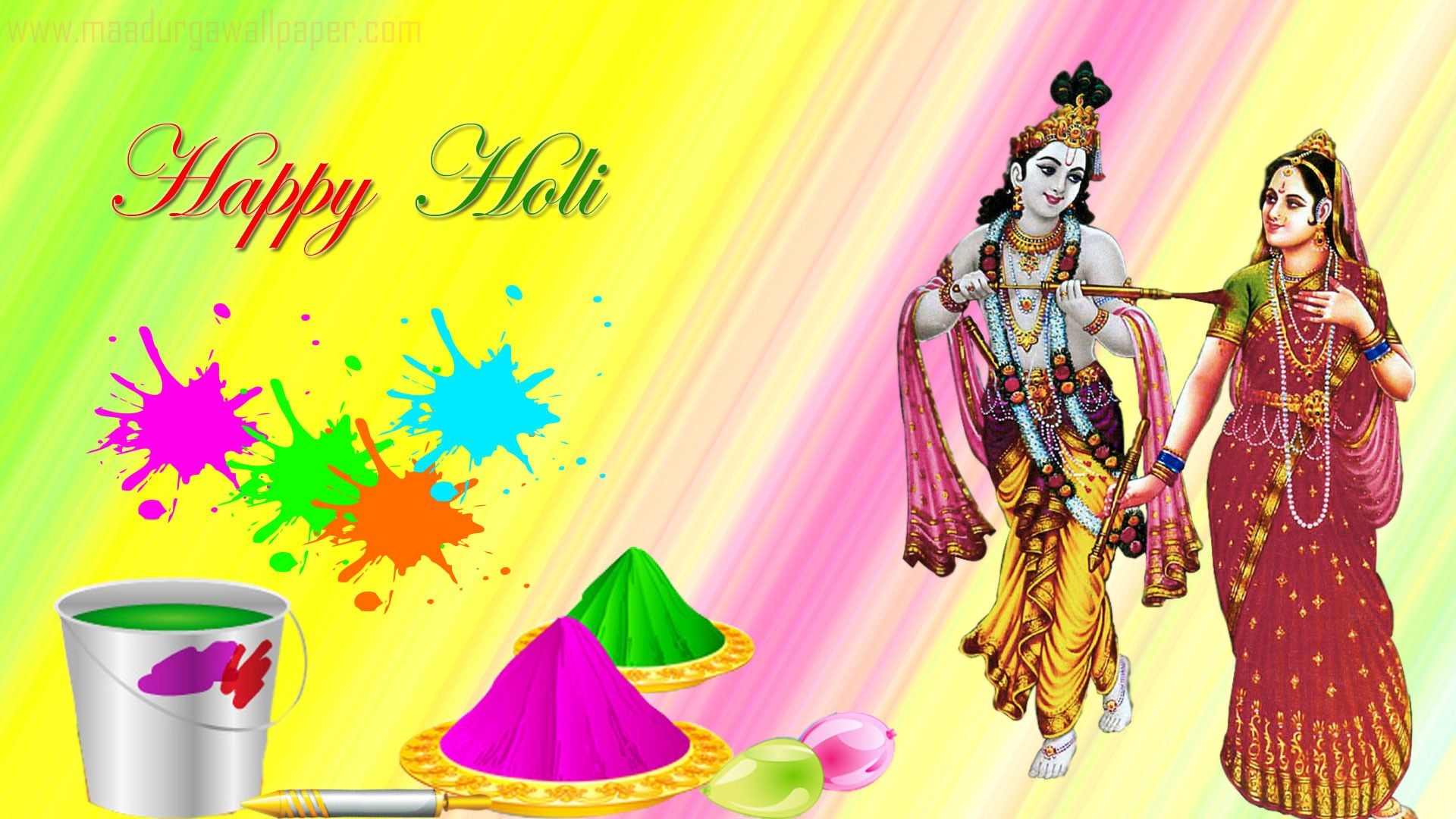 1920x1080 Radhakrishna HD Wallpaper & Image Krishna Holi Image, Desktop