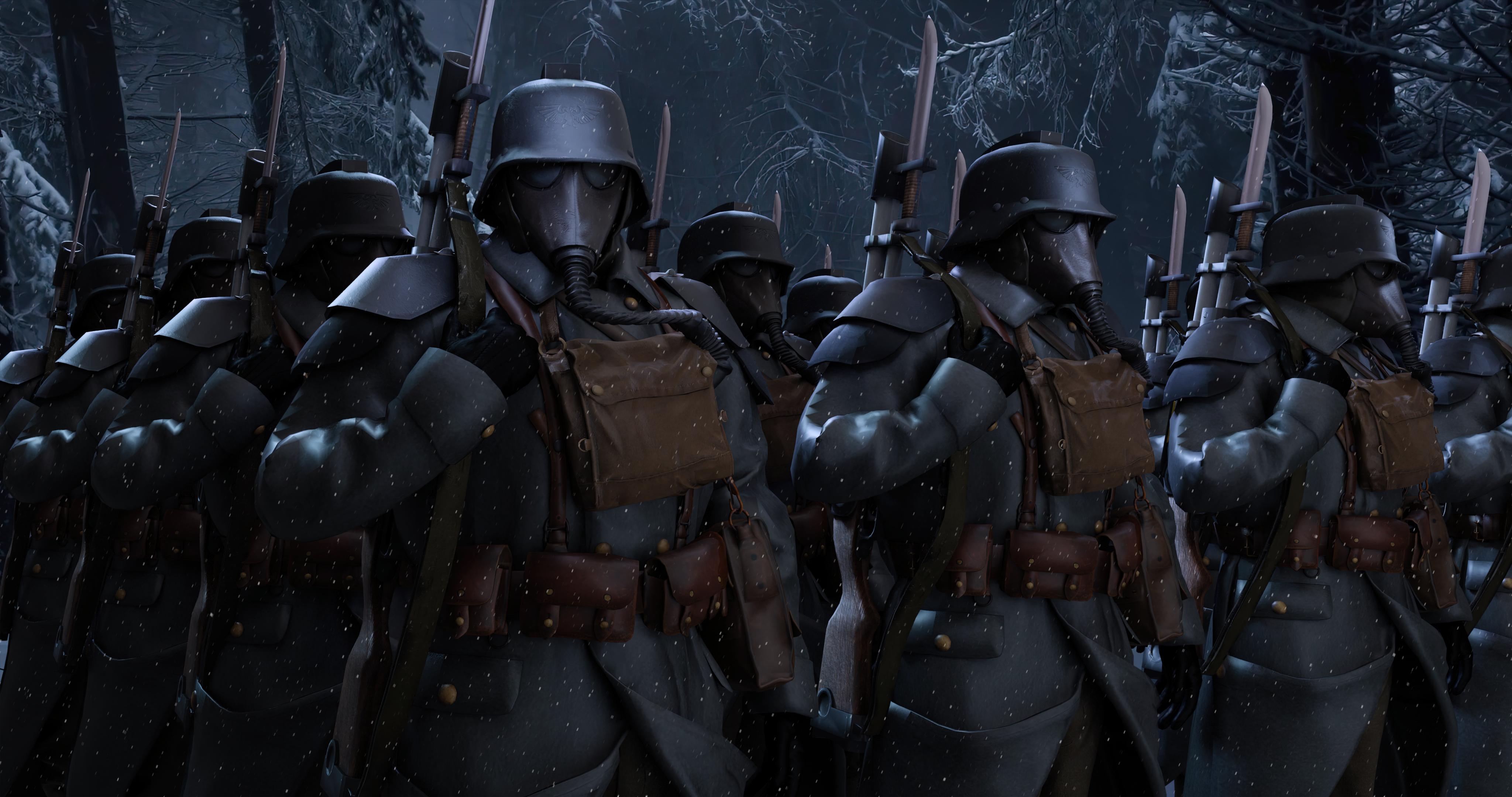 4100x2160 Death Korps of Krieg March (Test render I did for warm up, hope you guys like it), Desktop