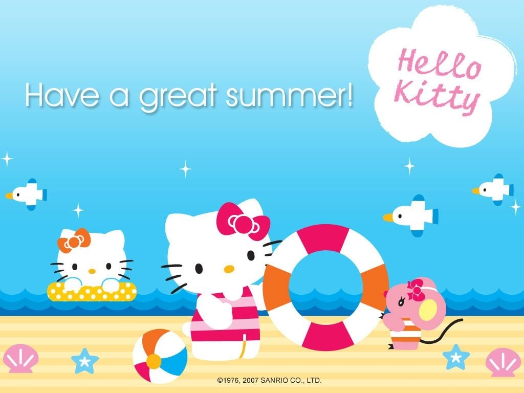 1030x770 Hello Kitty Summer Wallpaper Free Hello Kitty Summer Background, Desktop