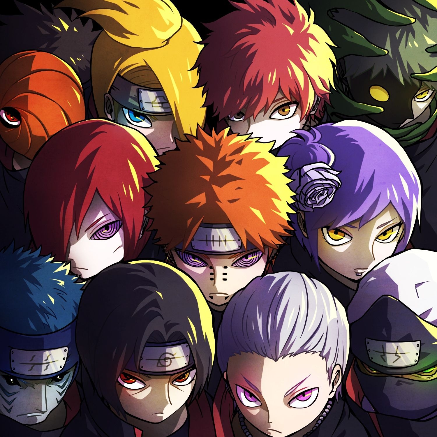 1500x1500 Naruto Akatsuki Members Wallpaper Page.line.17qq.com, Phone