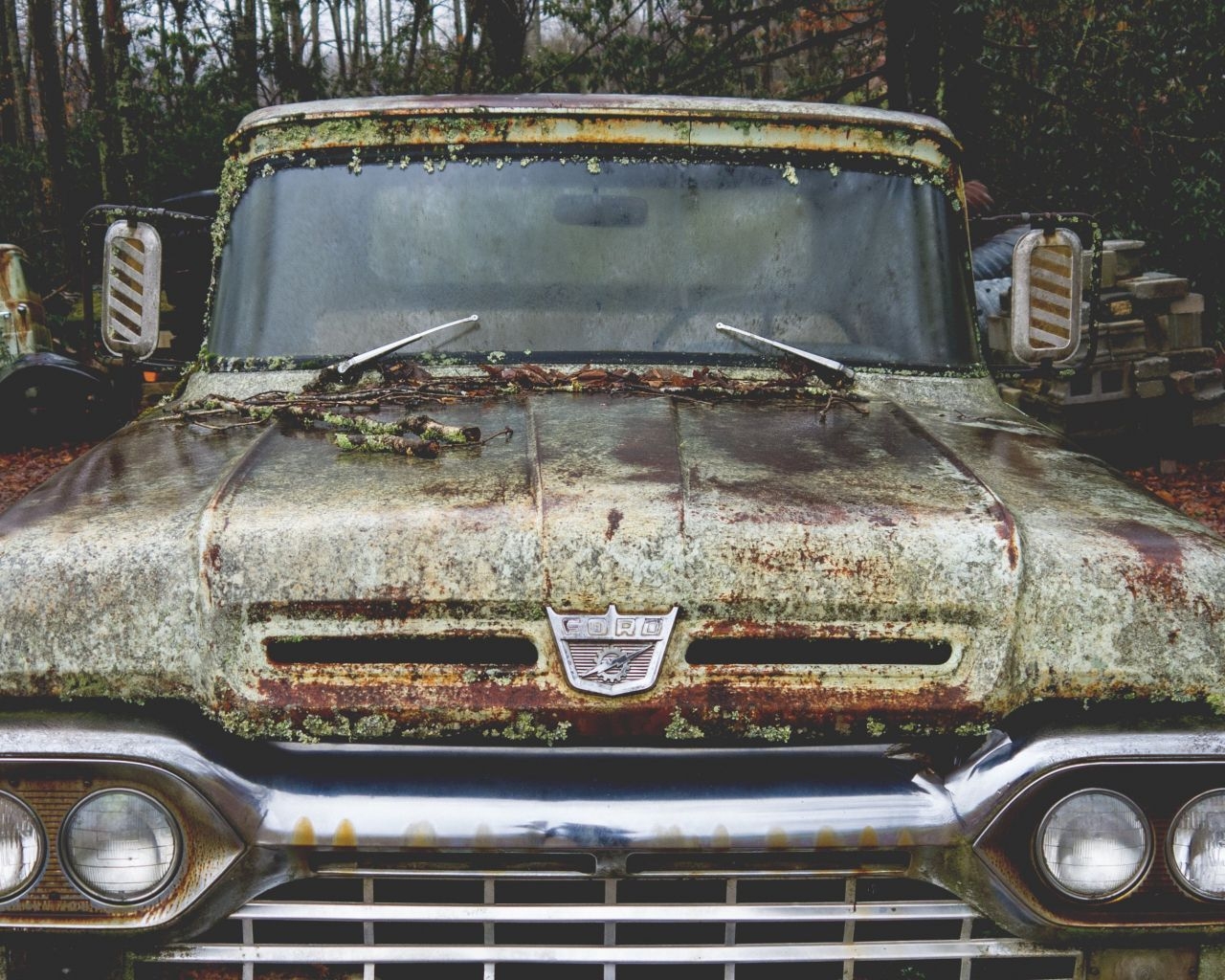 1280x1030 Old Abandoned Ford Truck Background Trucks Old, Desktop