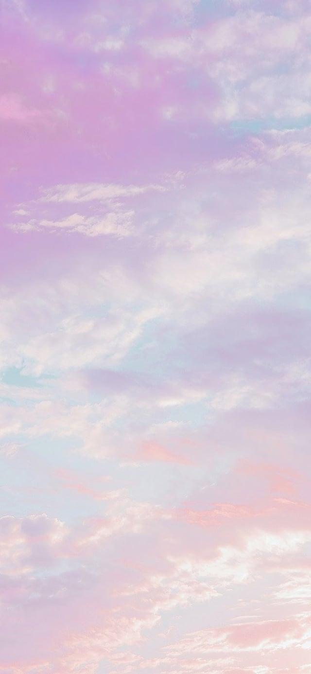 640x1390 Aesthetic Sky And Light Pink Clouds 4K, Phone