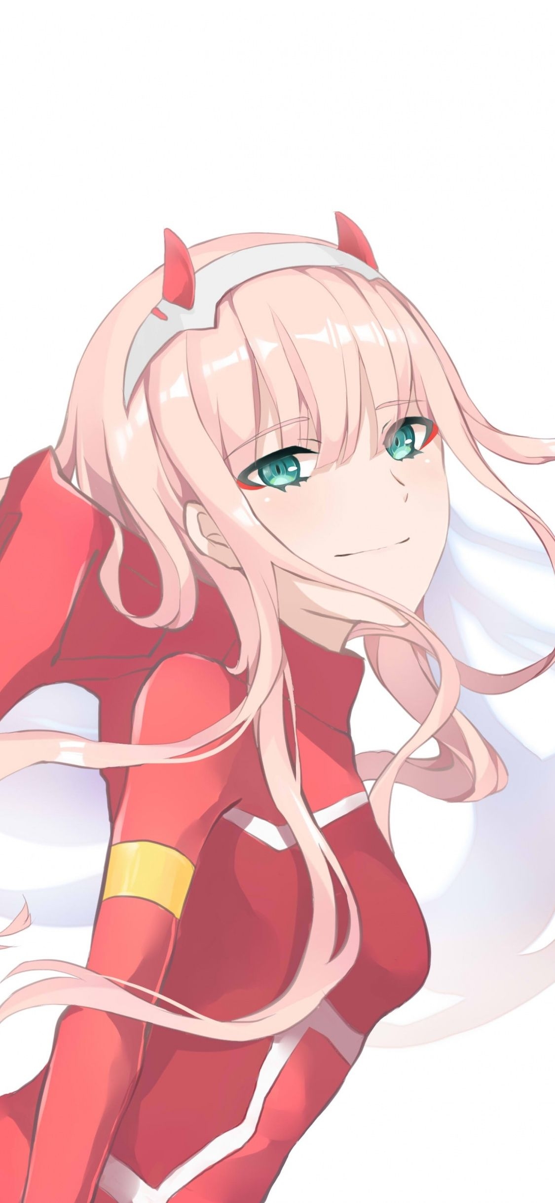 1130x2440 Download  wallpaper zero two, artwork, beautiful, iphone, Phone