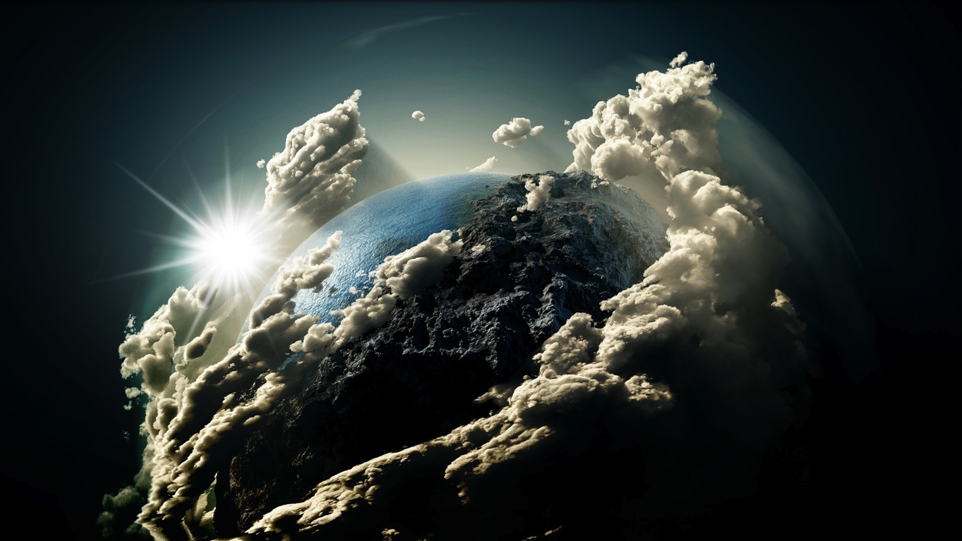 1920x1080 Fantasy Earth Clouds Free Hd Wallpaper, Desktop