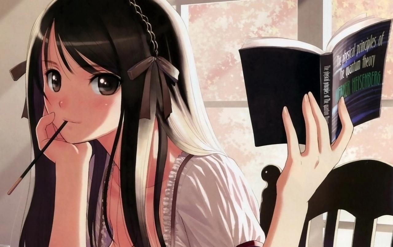 1280x810 Anime Girl Studying wallpaper. Anime Girl Studying, Desktop