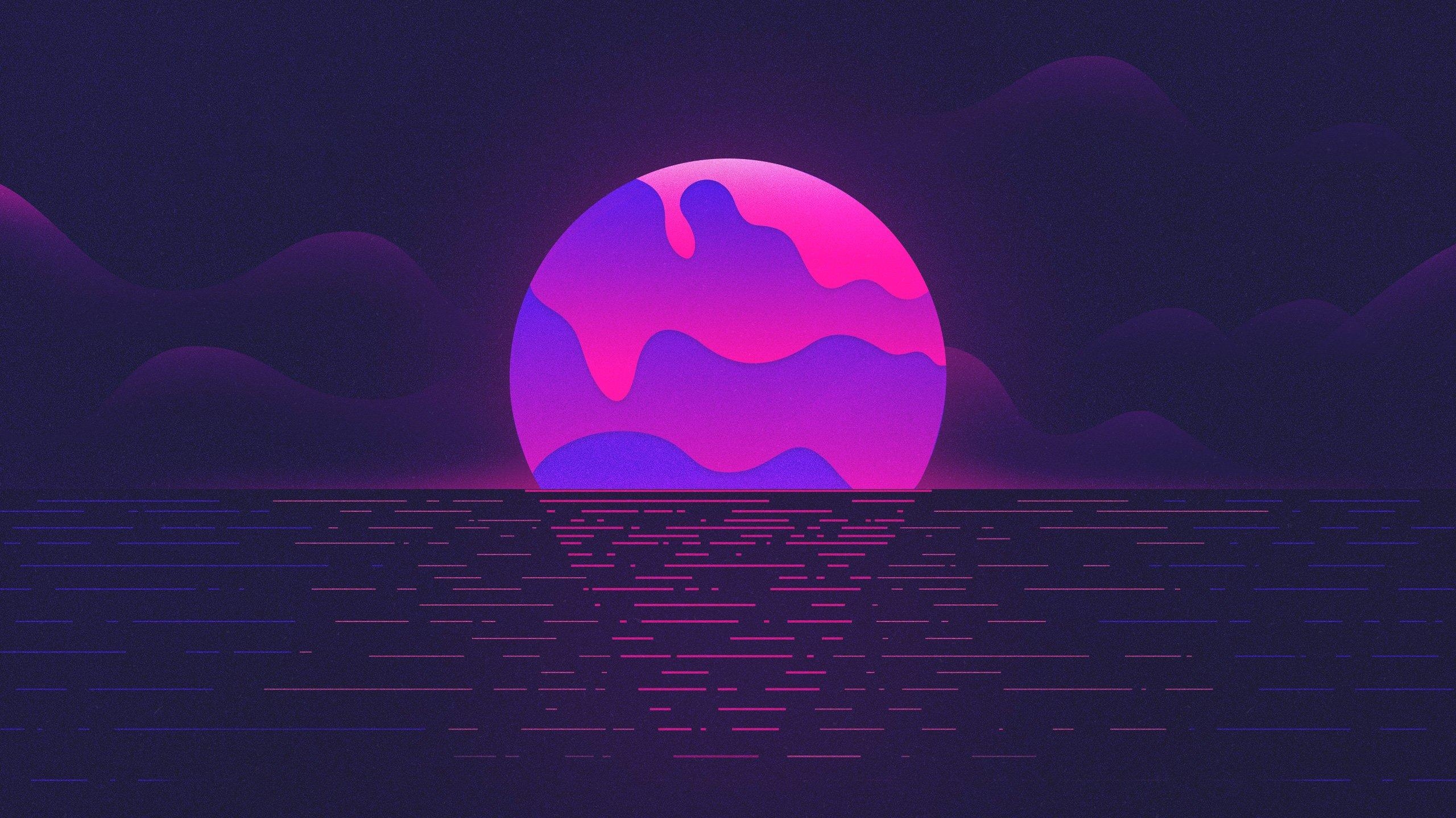 2560x1440 vaporwave 4K wallpaper for your desktop or mobile screen, Desktop