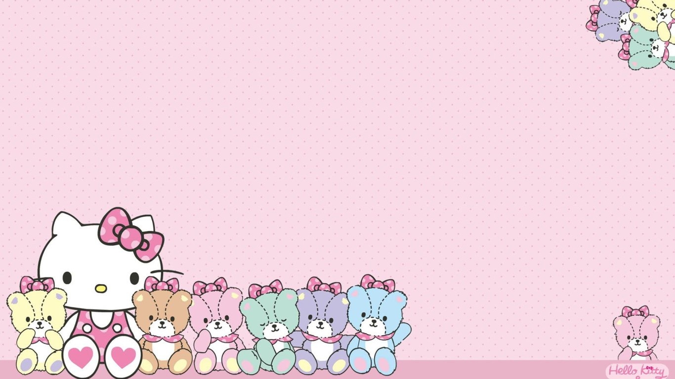 1370x770 Wallpaper Hello Kitty Image Background, Pink Color • Wallpaper For You, Desktop