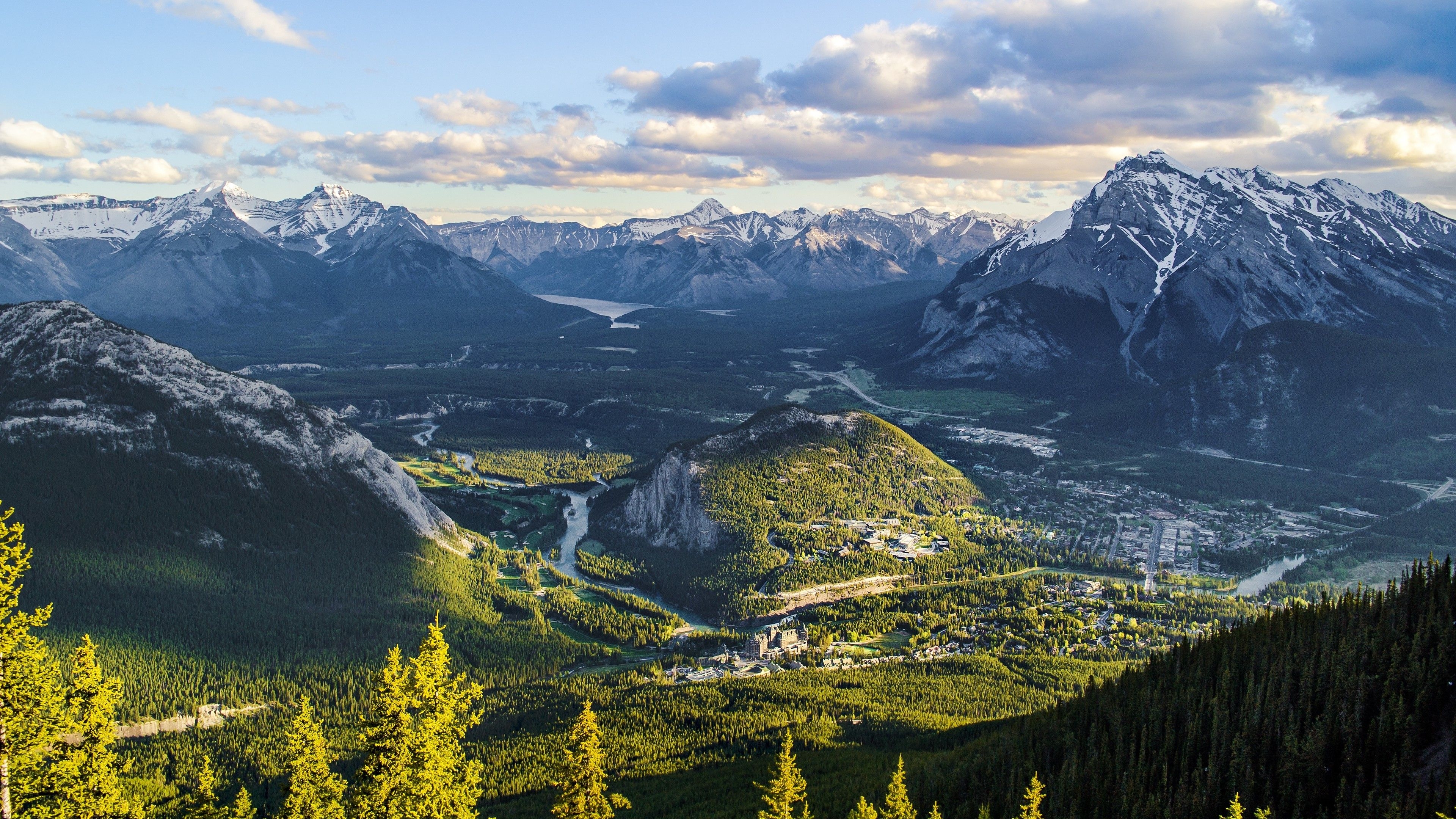 3840x2160 Alberta National Park, Lake, Igloo, Snow, Mountain, Banff, Canada, Desktop