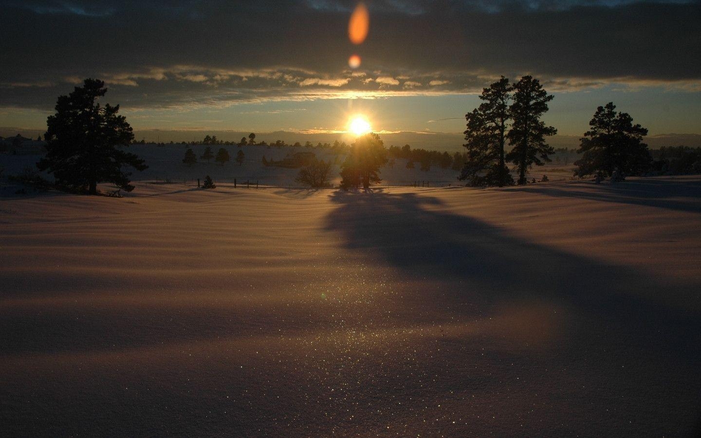 1440x900 Winter Sunset, Desktop