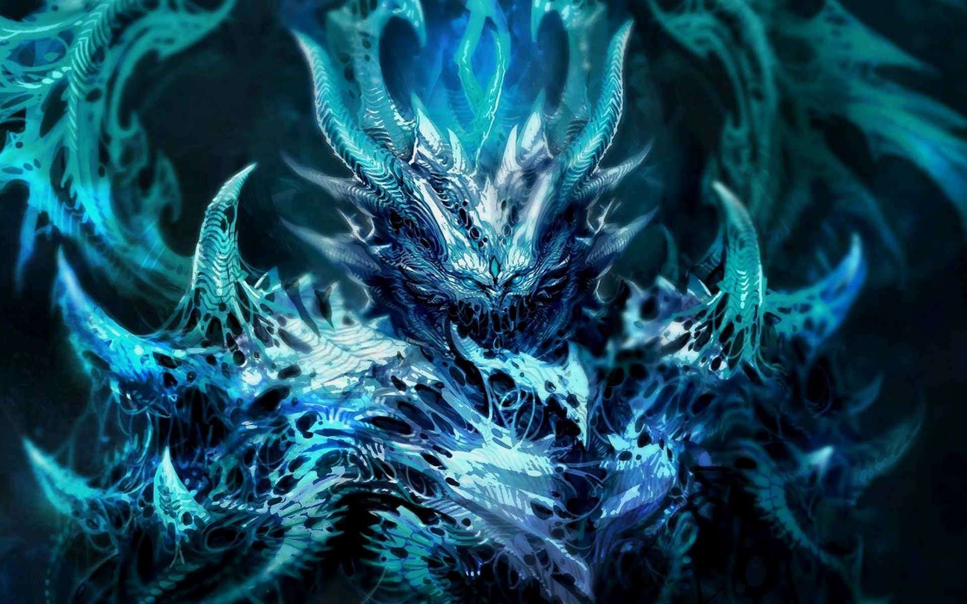 1920x1200 Dark fantasy demon satan angel monster creature 3D magic horns blue art evil wallpaperx1200. Wall. Dragon wallpaper, Evil wallpaper, Fantasy demon, Desktop