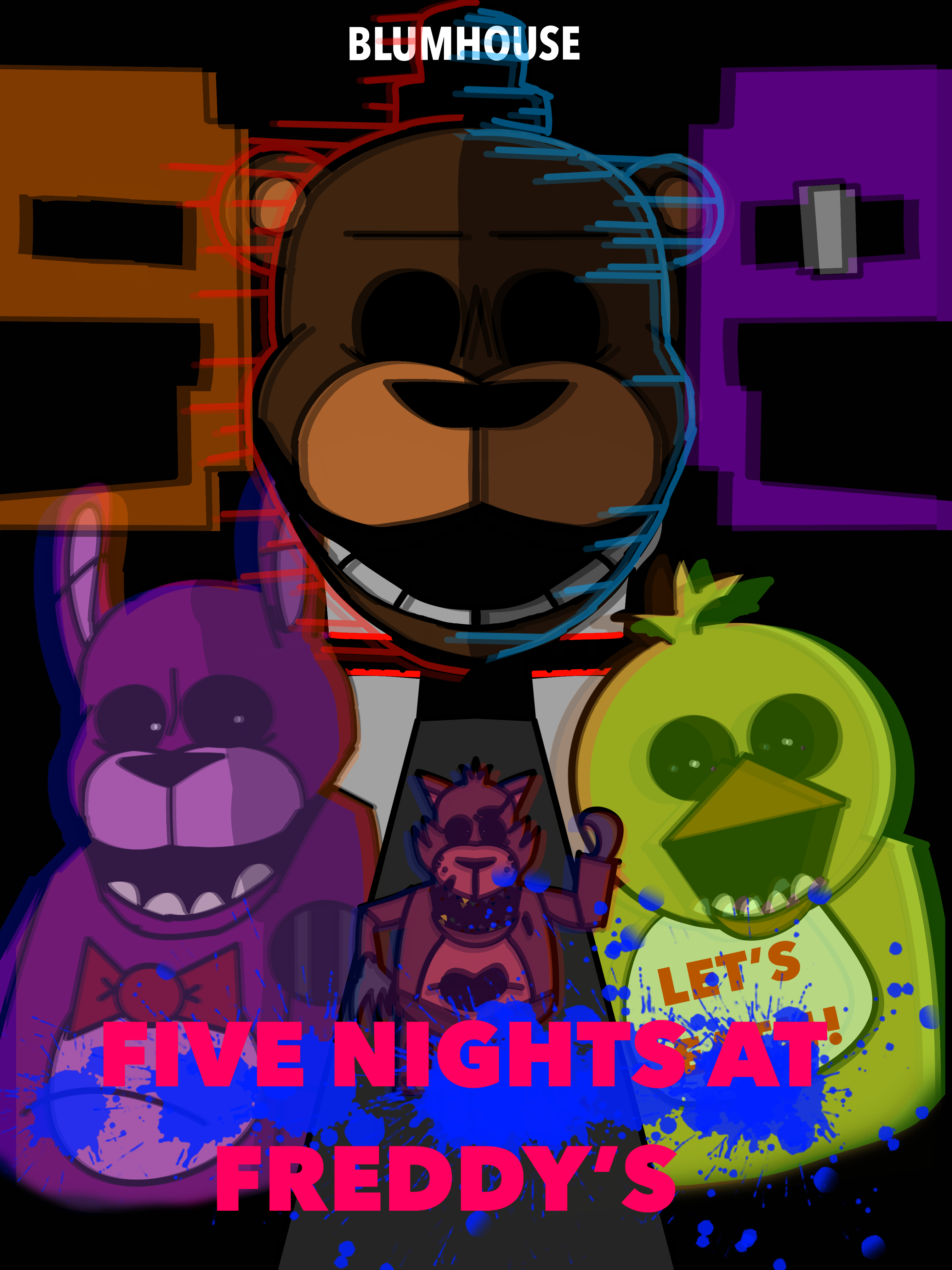 3030x4040 FNAF movie poster I made!, Phone