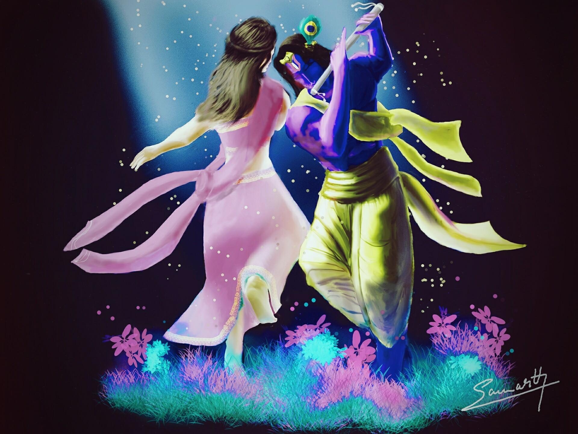 1920x1440 Radha Krishna raas, Samarth Srivastav, Desktop