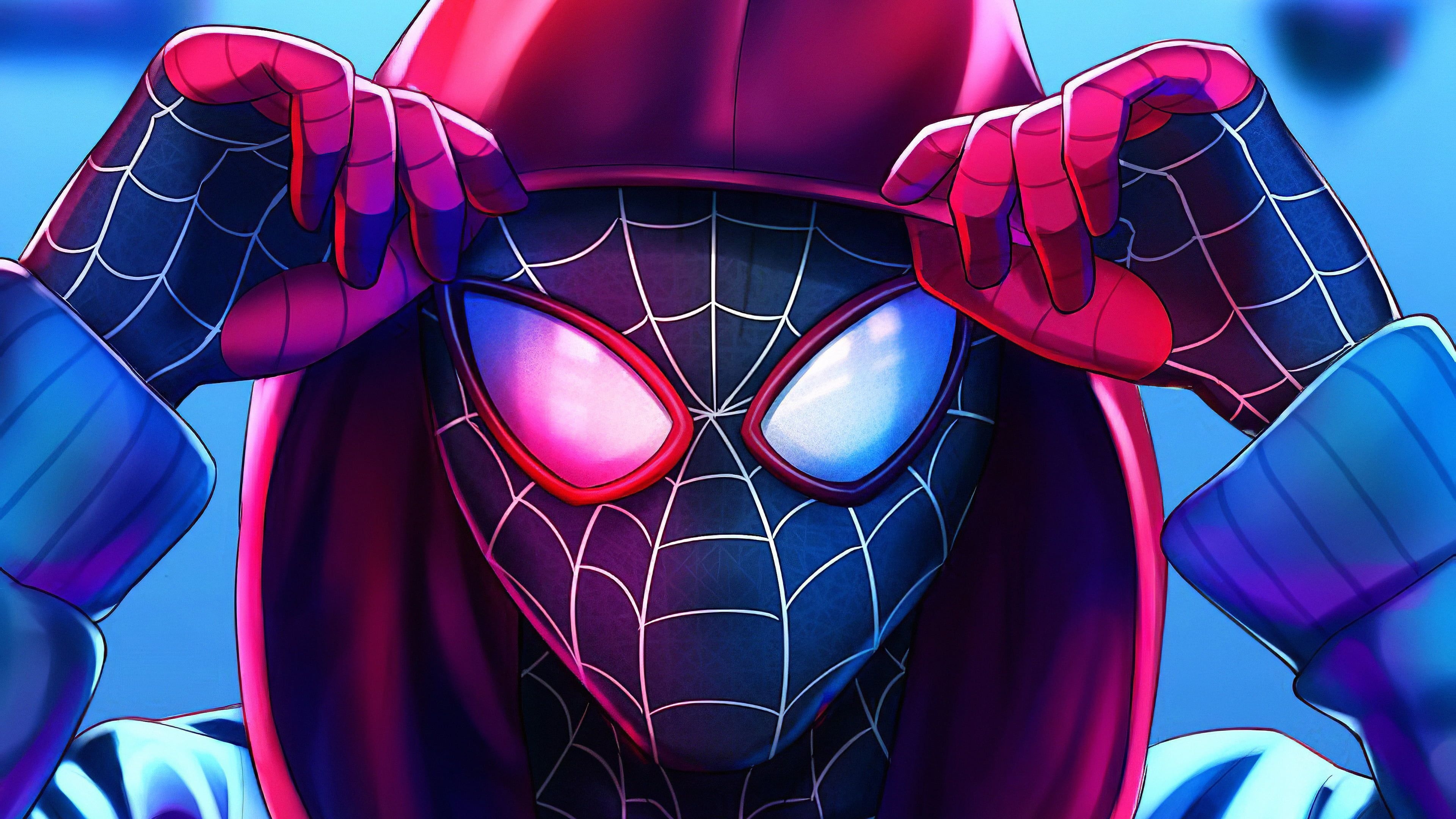 3840x2160 Movie Spider Man: Into The Spider Verse Marvel Comics Miles Morales #Spider Man K #wallpaper #hdwallpaper #desktop. Spiderman, Marvel Wallpaper, Spider Verse, Desktop