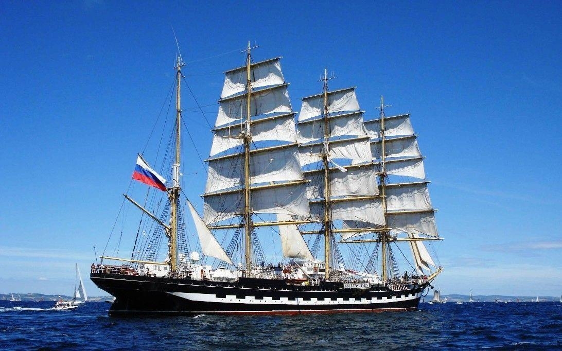 1100x690 clicswallpaper: Kruzenshtern tall ship wallpaper 2, Desktop