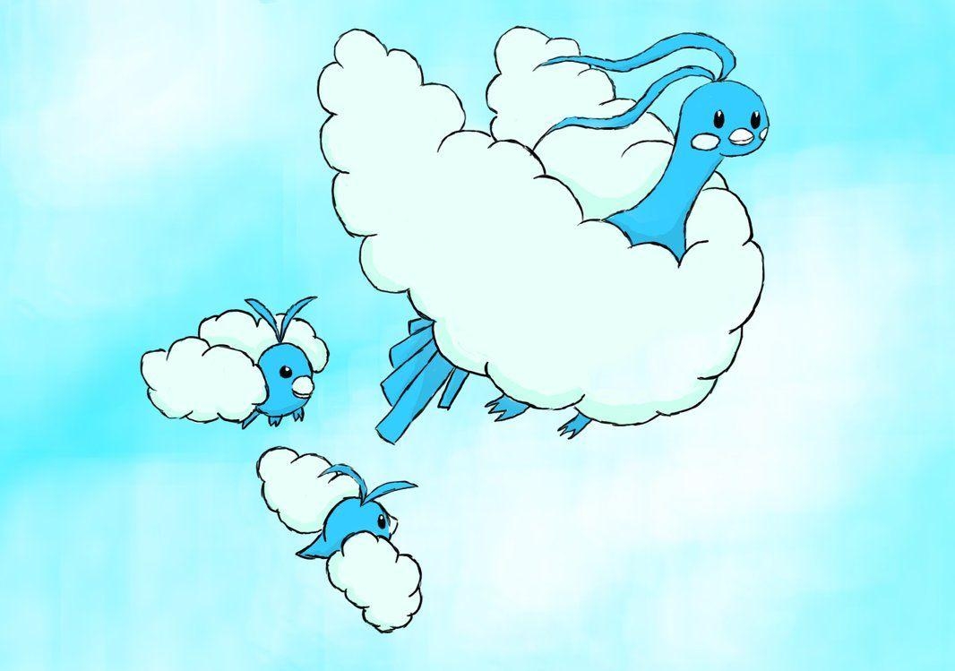 1070x750 Swablu and Altaria, Desktop