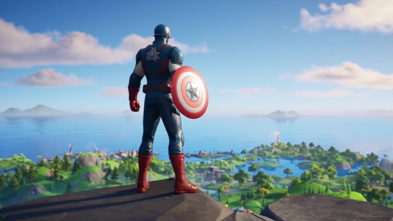 1280x720 Captain America Fortnite wallpaper, Desktop