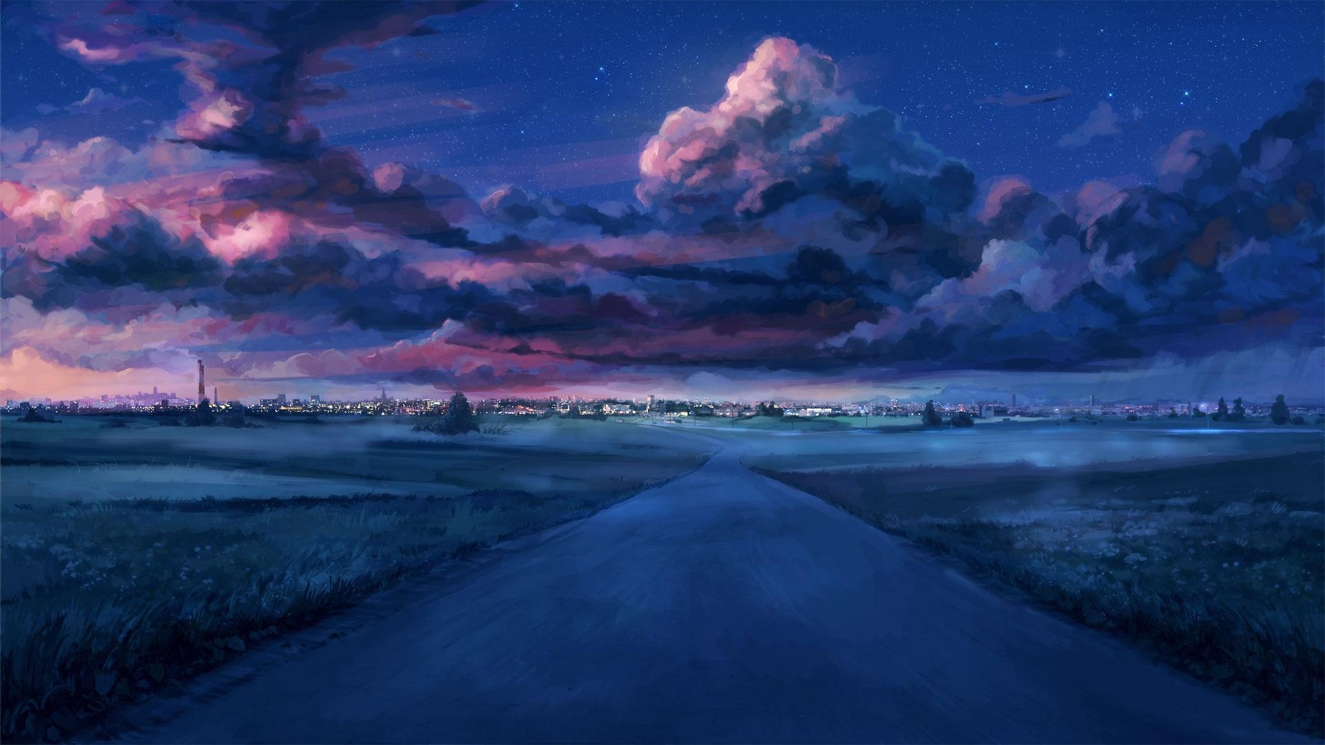 1920x1080 Anime Background Night, Desktop