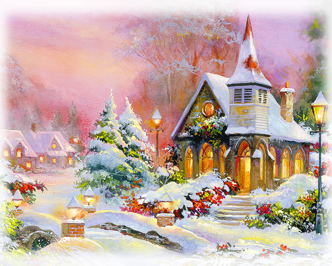 1280x1030 Christmas Church Wallpaper Free Christmas Church, Desktop